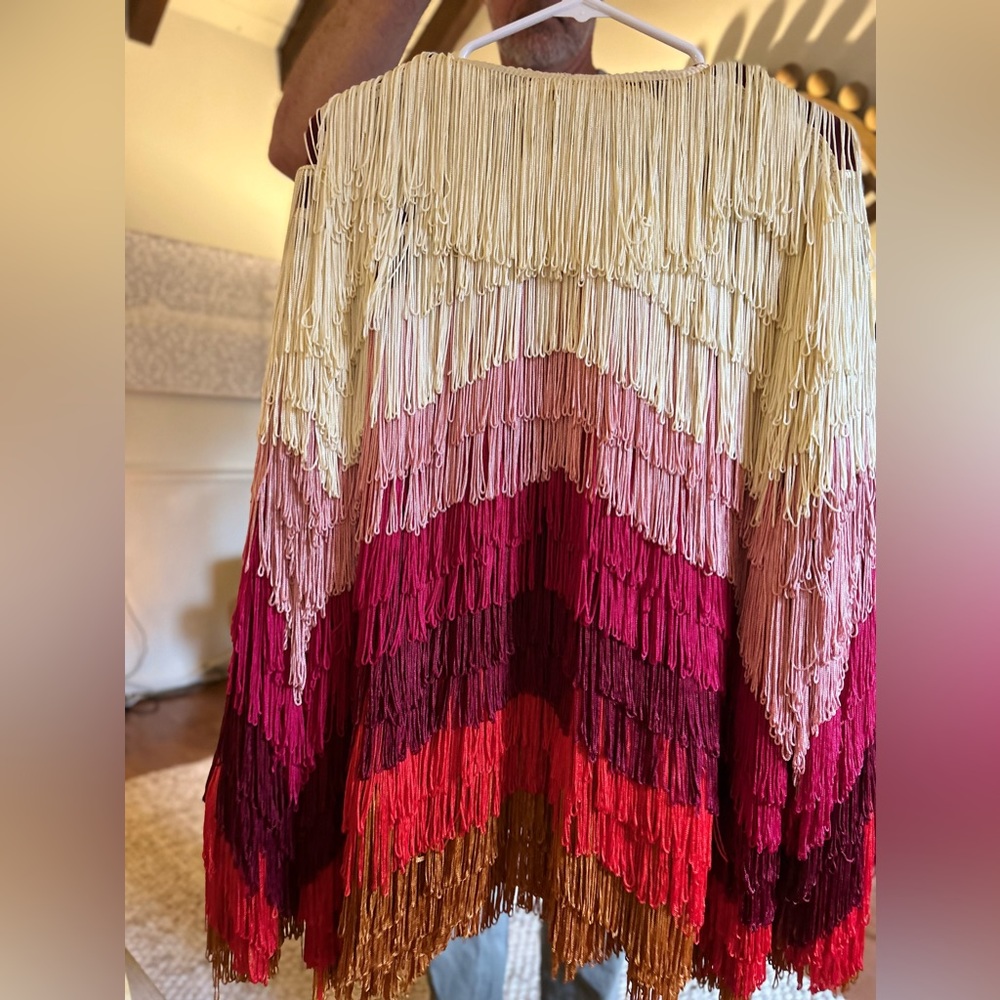 Anthropologie shag  fringe Jacket Large- Make AN OFFER!!! Stunning!!!